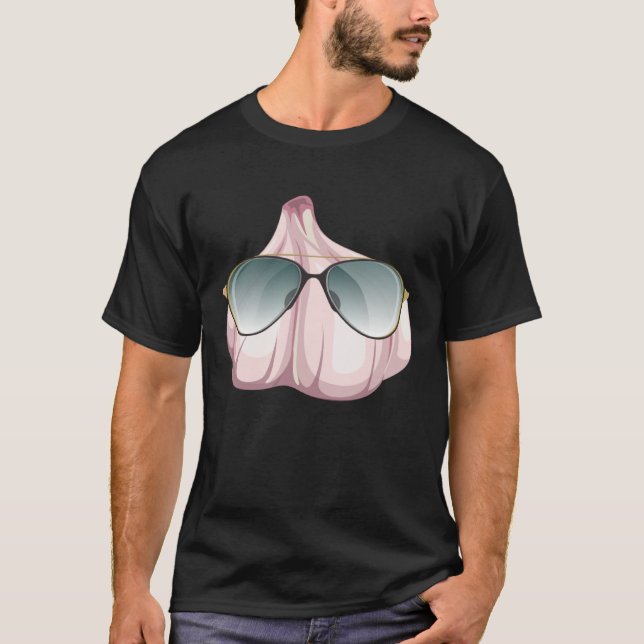 Camiseta Funny Garlic With Shades Outfit Love Spices (Anverso)