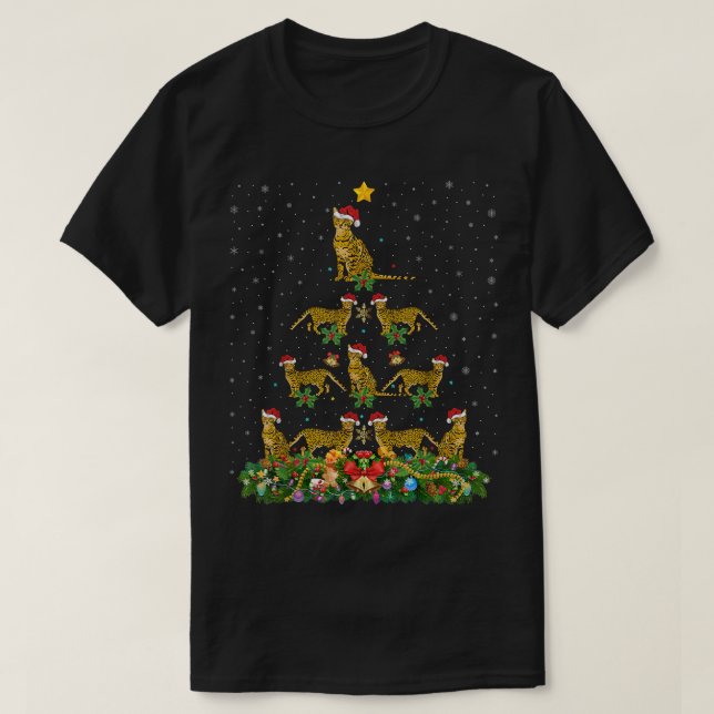 Camiseta Funny gato bangladesí ama a Navidades gatos de San (Diseño del anverso)