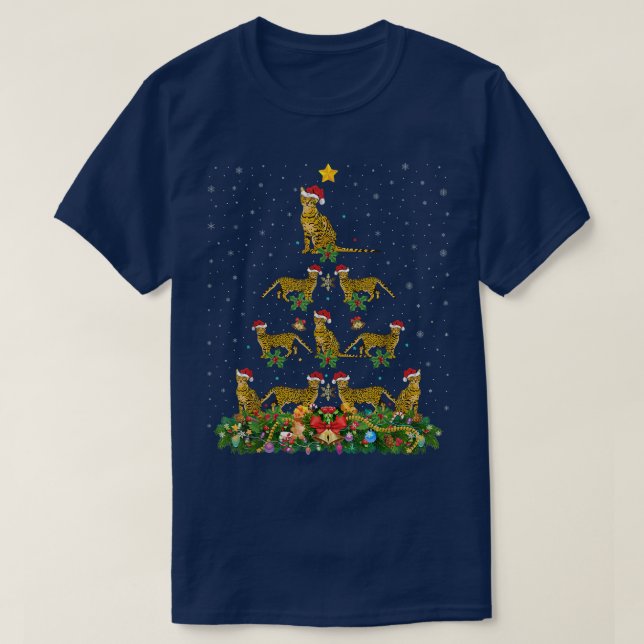 Camiseta Funny gato bangladesí ama a Navidades gatos de San (Diseño del anverso)