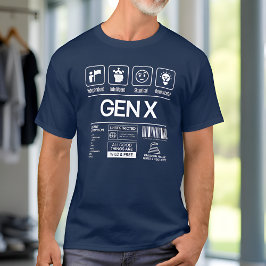 Camiseta Funny Generation X Característica Armada Masculina