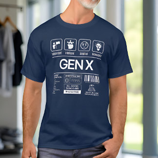 Camiseta Funny Generation X Característica Armada Masculina