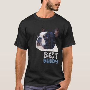 Camiseta Funny Geometric Bulldog francés Head Frenchie Bull