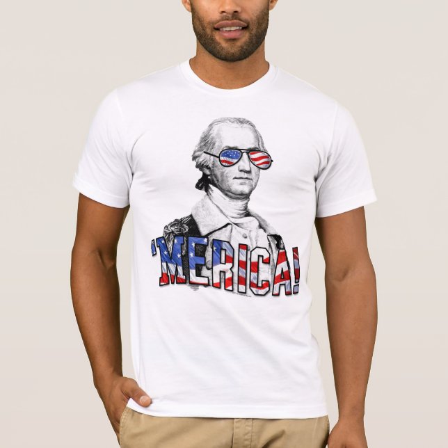 Camiseta Funny George Washington Merica Patriótica América (Anverso)