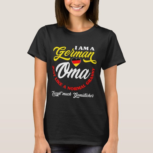 Camiseta Funny Germany German Oma German Granny Deutsche Om (Anverso)