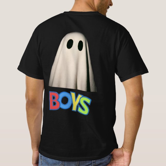 Camiseta Funny Ghost Boys T-Shirt – Spooky Cute Halloween (Reverso)