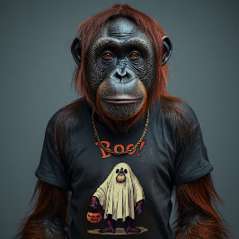 Camiseta funny ghost orangutan:A Spooky laugh adventure!