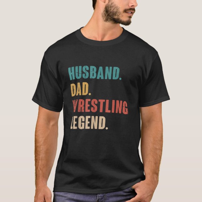 Camiseta Funny Gift Wrestler Dad Husband (Anverso)