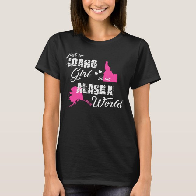 Camiseta Funny Gifts Idaho Shirts Just an Idaho girl in an  (Anverso)