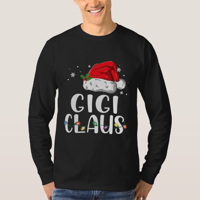 Camiseta Funny Gigi Claus Christmas Pajamas Santa  (Anverso)