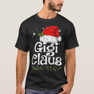 Camiseta Funny Gigi Claus Christmas Pajamas Santa Gift