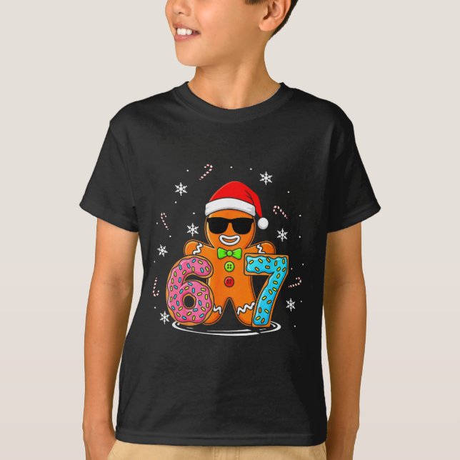 Camiseta Funny Gingerbread 67 Six Seven Ice Cream Drip Chri (Anverso)
