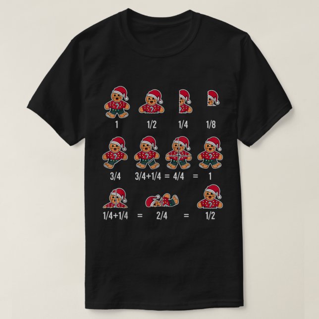 Camiseta Funny Gingerbread Christmas Math Design (Diseño del anverso)