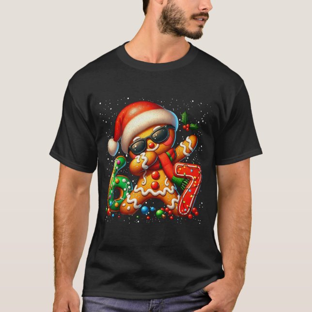 Camiseta Funny Gingerbread Dabbing Six Seven 67 Meme Christ (Anverso)