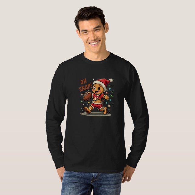 Camiseta Funny Gingerbread Football Xmas (Anverso completo)