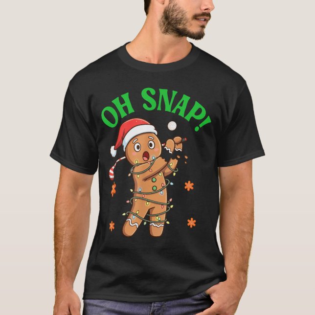 Camiseta Funny Gingerbread Golf Christmas Cookie Oh Snap Sa (Anverso)