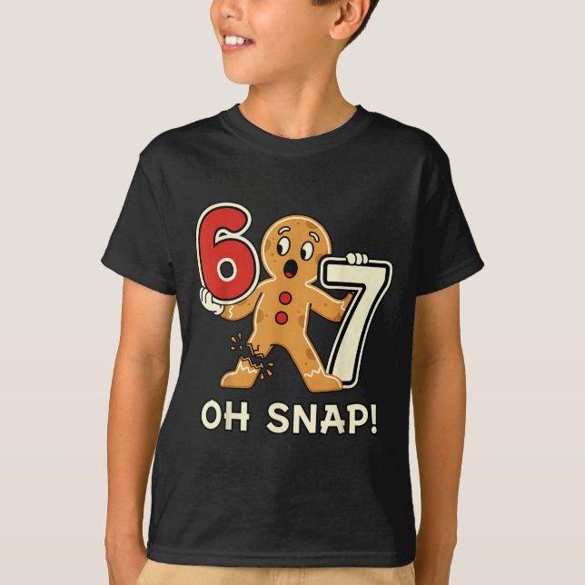 Camiseta Funny Gingerbread Man 67 Six Seven For Adult Kids  (Anverso)