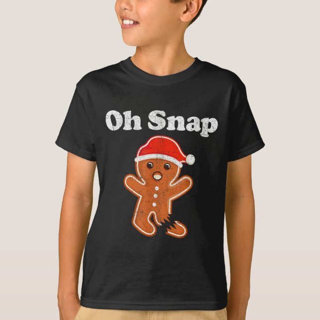 Camiseta Funny Gingerbread Man Oh Snap Christmas Cookie Cos (Anverso)