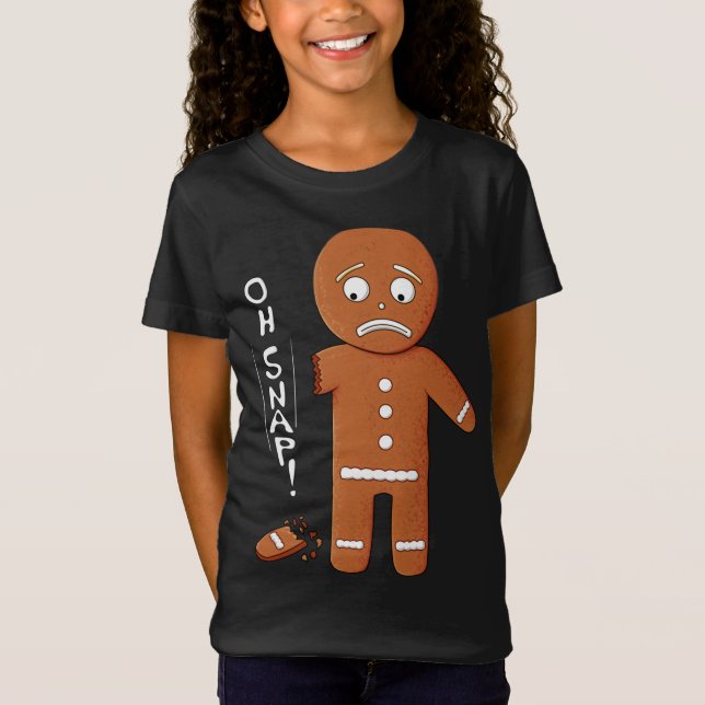 Camiseta Funny Gingerbread Oh Navidades Snap Pun (Anverso)