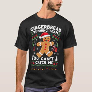 Camiseta Funny Gingerbread Running Team Ugly Navidades