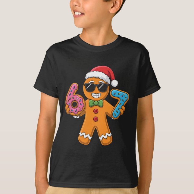 Camiseta Funny Gingerbread Six Seven 67 Ice Cream Christmas (Anverso)