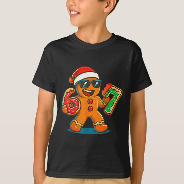 Camiseta Funny Gingerbread Six Seven 67 Ice Cream Drip Chri (Anverso)