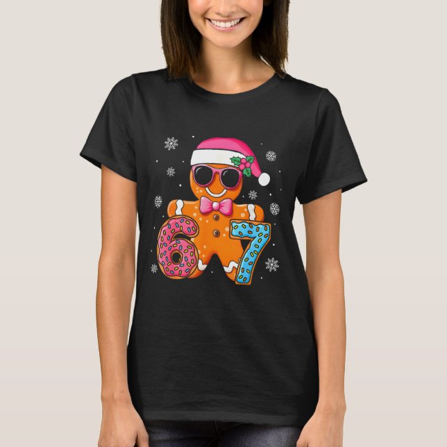Camiseta Funny Gingerbread Six Seven 67 Ice Cream Drip Chri (Anverso)