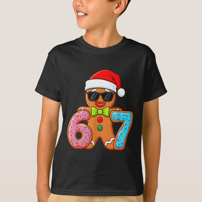 Camiseta Funny Gingerbread Six Seven 67 Ice Cream Drip Chri (Anverso)