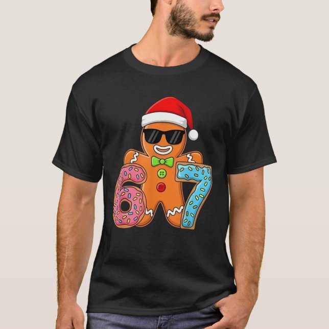 Camiseta Funny Gingerbread Six Seven 67 Ice Cream Drip Chri (Anverso)