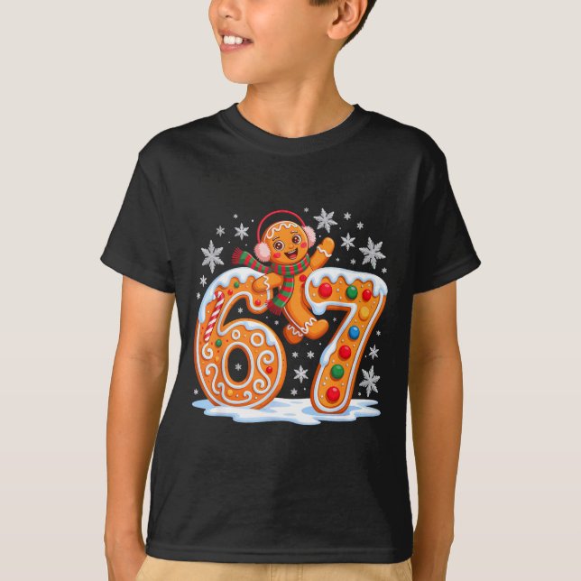 Camiseta Funny Gingerbread Six Seven 67 Ice Cream Drip Chri (Anverso)