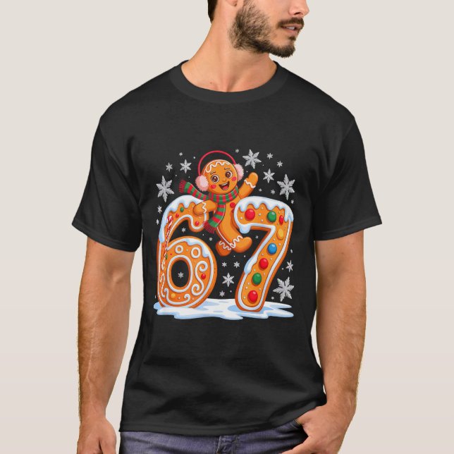 Camiseta Funny Gingerbread Six Seven 67 Ice Cream Drip Chri (Anverso)