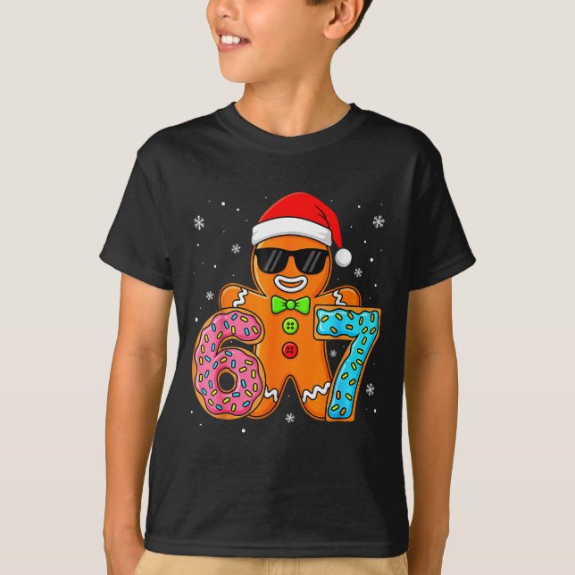 Camiseta Funny Gingerbread Six Seven 67 Ice Cream Drip Chri (Anverso)