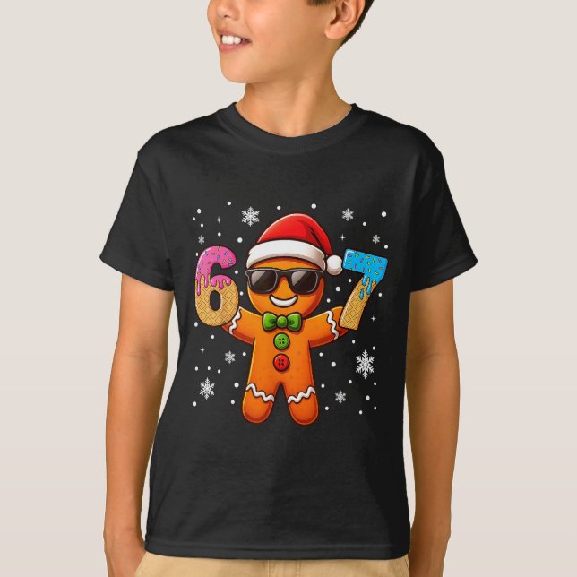 Camiseta Funny Gingerbread Six Seven 67 Ice Cream Drip Chri (Anverso)