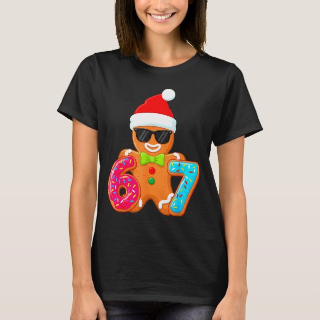 Camiseta Funny Gingerbread Six Seven 67 Ice Cream Drip Chri (Anverso)