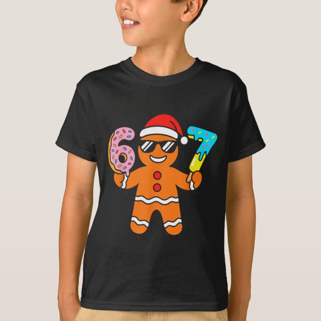 Camiseta Funny Gingerbread Six Seven 67 Ice Cream Drip Chri (Anverso)