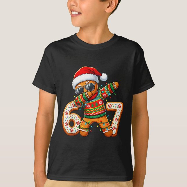 Camiseta Funny Gingerbread Six Seven 67 Ice Cream Drip Chri (Anverso)