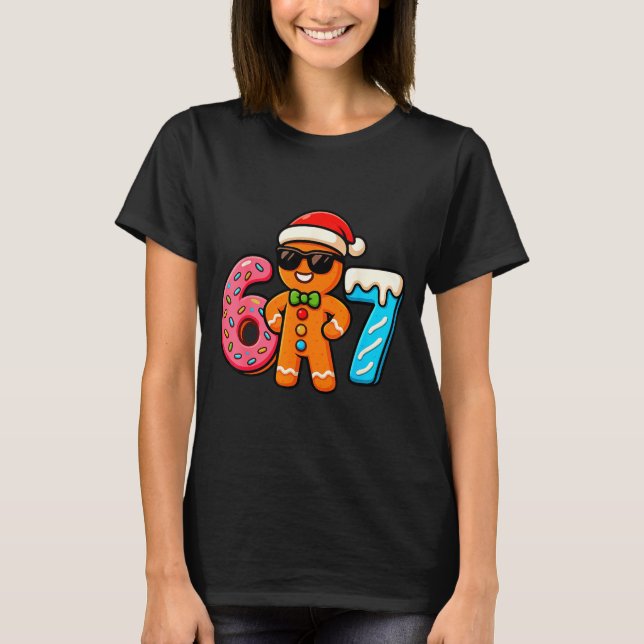 Camiseta Funny Gingerbread Six Seven 67 Ice Cream Drip Chri (Anverso)