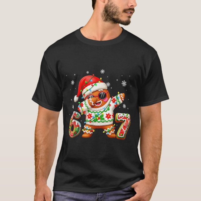 Camiseta Funny Gingerbread Six Seven 67 Ice Cream Drip Chri (Anverso)