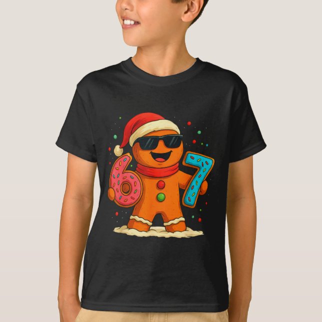 Camiseta Funny Gingerbread Six Seven 67 Ice Cream Drip Chri (Anverso)