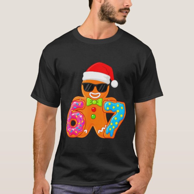 Camiseta Funny Gingerbread Six Seven 67 Ice Cream Drip Chri (Anverso)