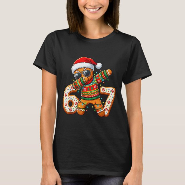 Camiseta Funny Gingerbread Six Seven 67 Ice Cream Drip Chri (Anverso)