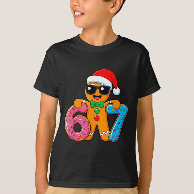 Camiseta Funny Gingerbread Six Seven 67 Ice Cream Drip Chri (Anverso)