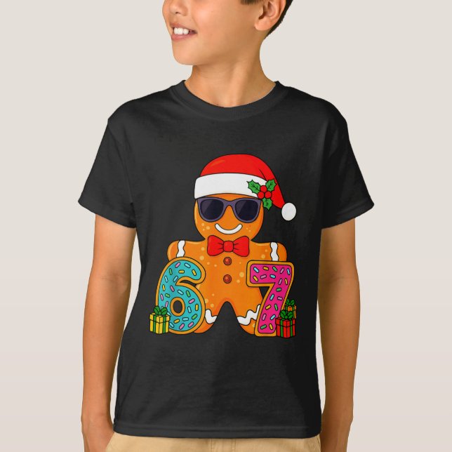 Camiseta Funny Gingerbread Six Seven 67 Ice Cream Drip Chri (Anverso)
