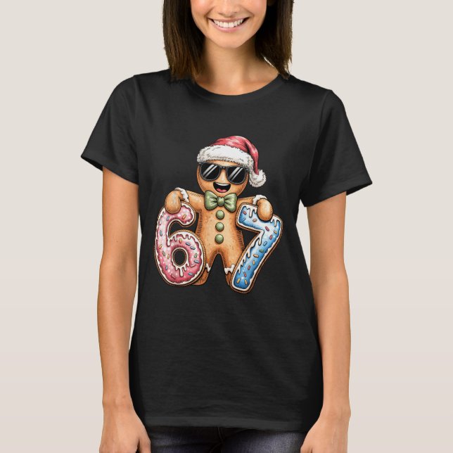 Camiseta Funny Gingerbread Six Seven 67 Ice Cream Drip Chri (Anverso)