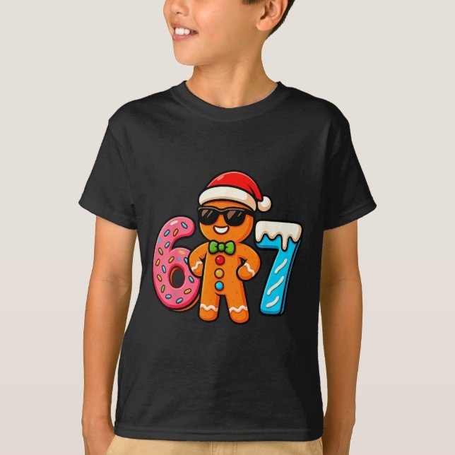 Camiseta Funny Gingerbread Six Seven 67 Ice Cream Drip Chri (Anverso)