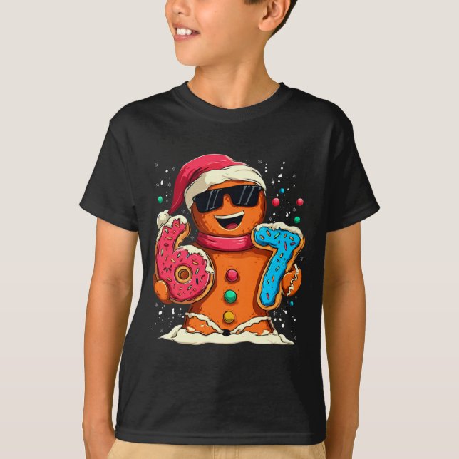 Camiseta Funny Gingerbread Six Seven 67 Ice Cream Drip Chri (Anverso)