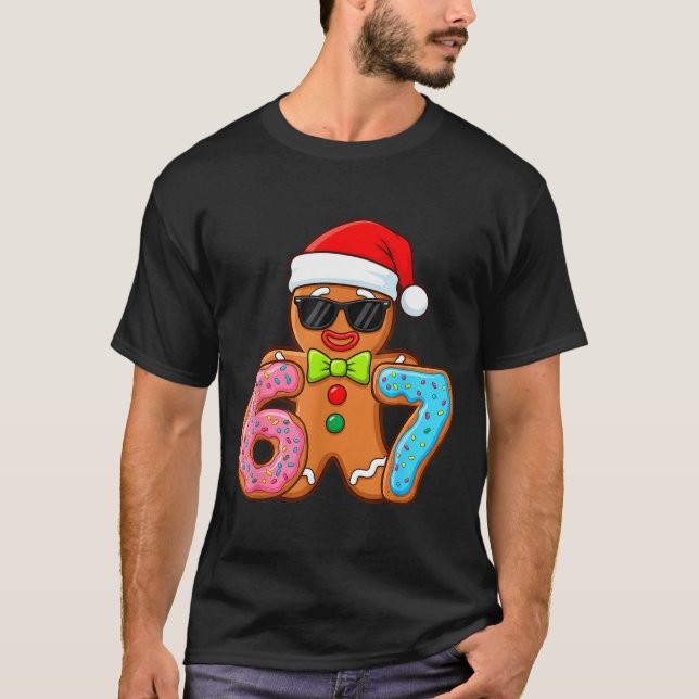 Camiseta Funny Gingerbread Six Seven 67 Ice Cream Drip Chri (Anverso)