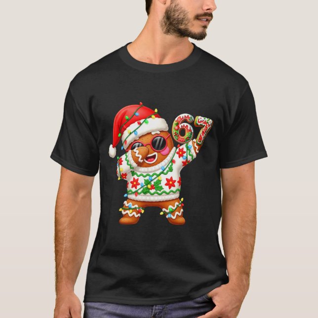 Camiseta Funny Gingerbread Six Seven 67 Ice Cream Drip Chri (Anverso)