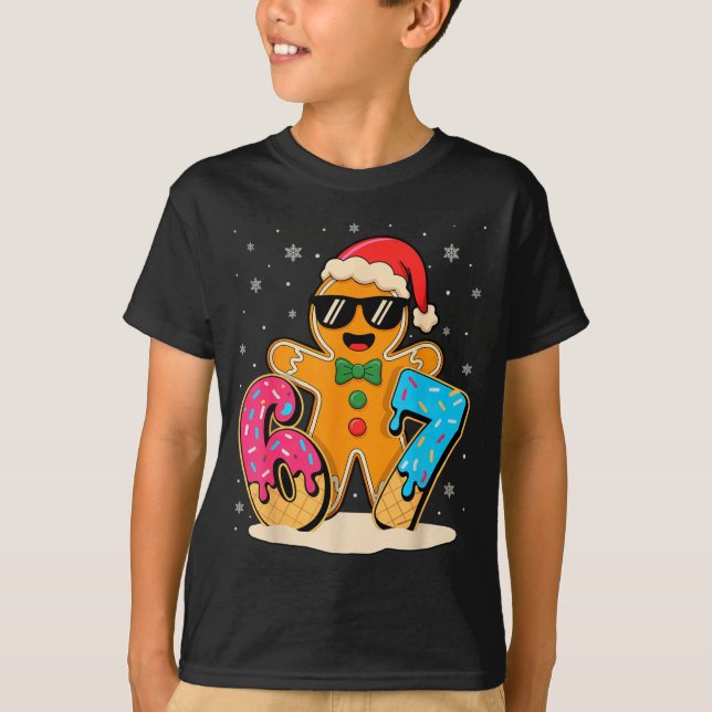 Camiseta Funny Gingerbread Six Seven 67 Ice Cream Drip Chri (Anverso)