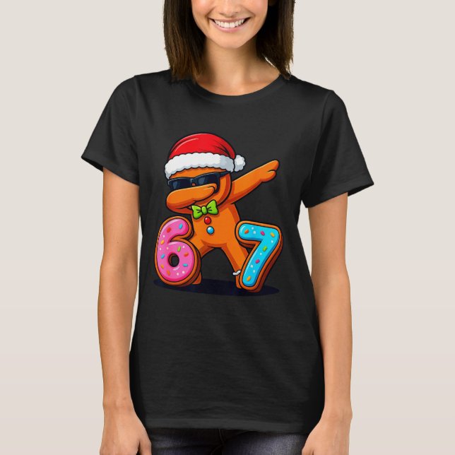 Camiseta Funny Gingerbread Six Seven 67 Ice Cream Drip Chri (Anverso)