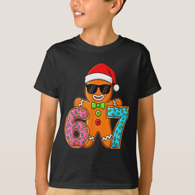 Camiseta Funny Gingerbread Six Seven 67 Ice Cream Drip Chri (Anverso)